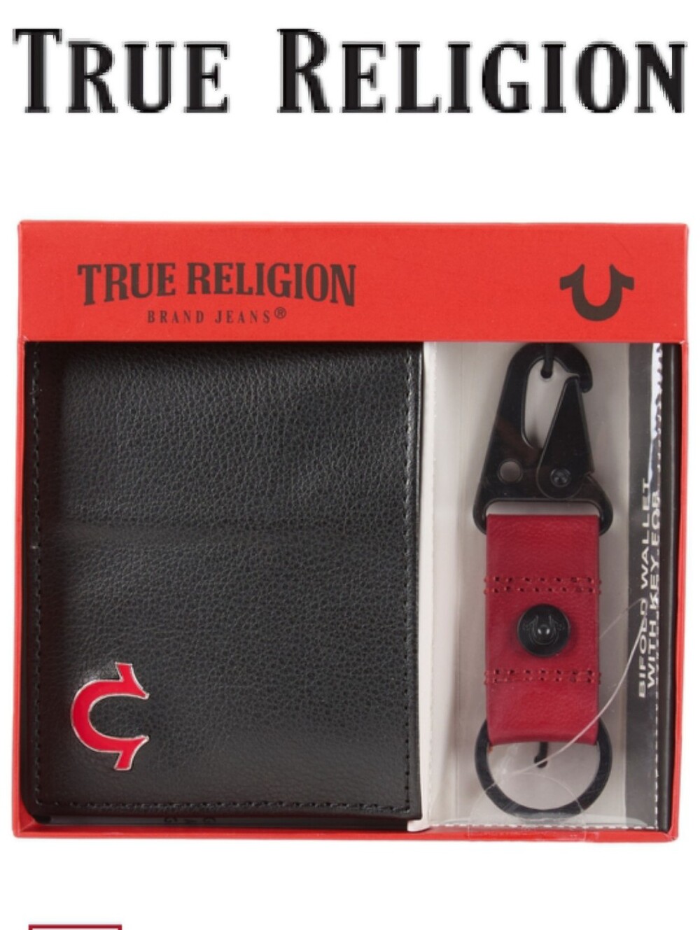 True Religion Marcus Bifold & Key Fob Set